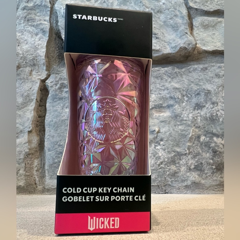 Wicked Starbucks Pink Cold Cup Key Chain Goblet NIB